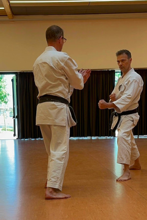 Démonstration du Kaeshi Ippon Kumite avec Sébastien Roche